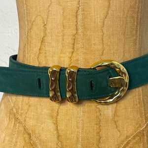 Compagnie Internationale Express Emerald Green Woman’s Vintage Belt/ 80s Belt